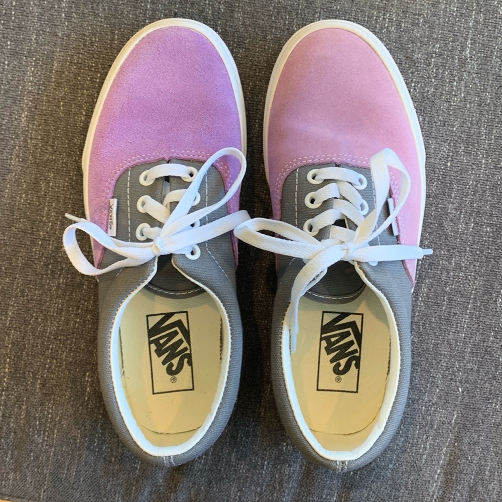 Vans purple with laces